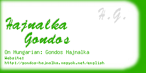 hajnalka gondos business card